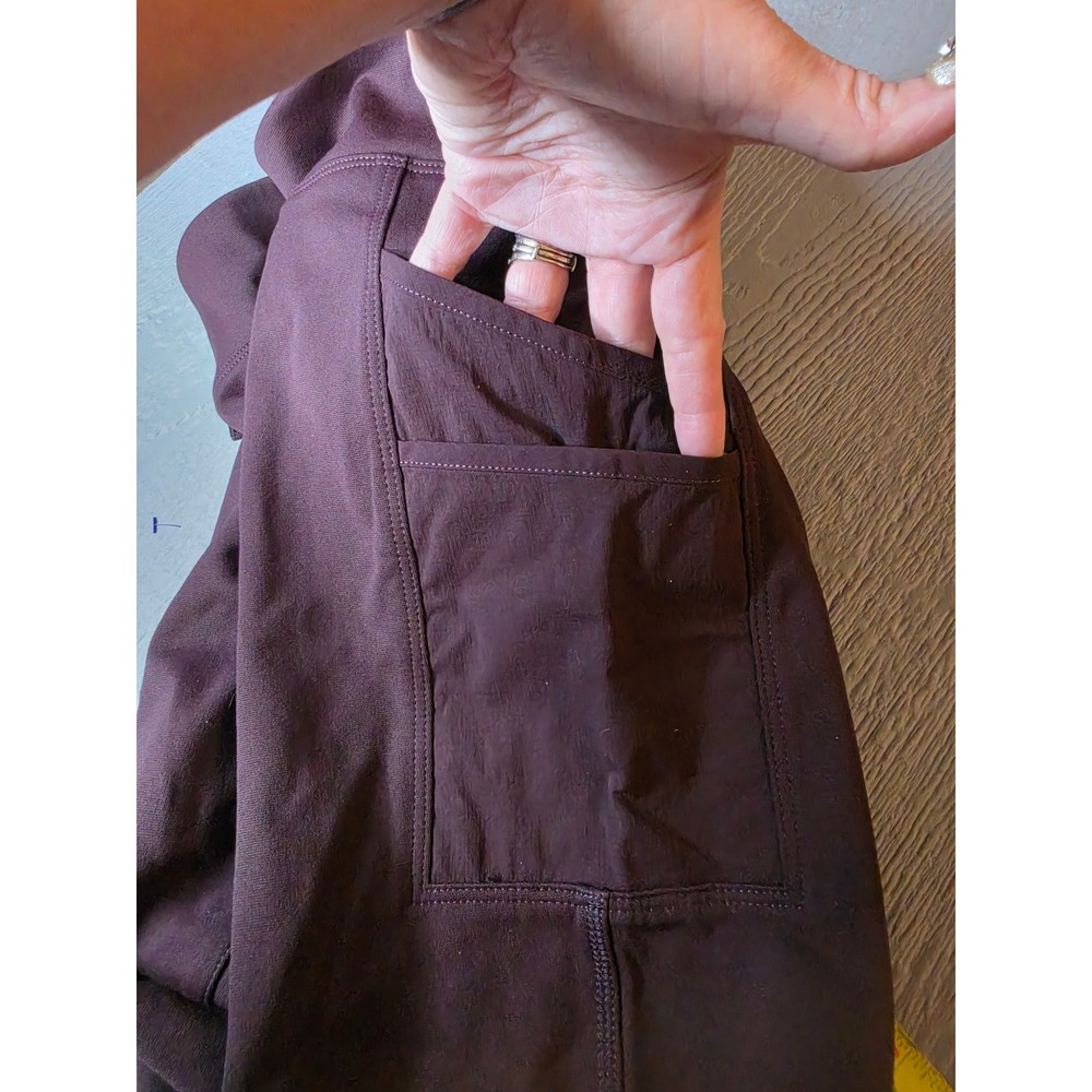 Carhartt Force Fitted Leggings Womens Large Brown Utility Cargo Pockets Hiking - Picture 8 of 9